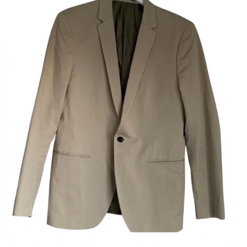 Theory Single Button Khaki Blazer